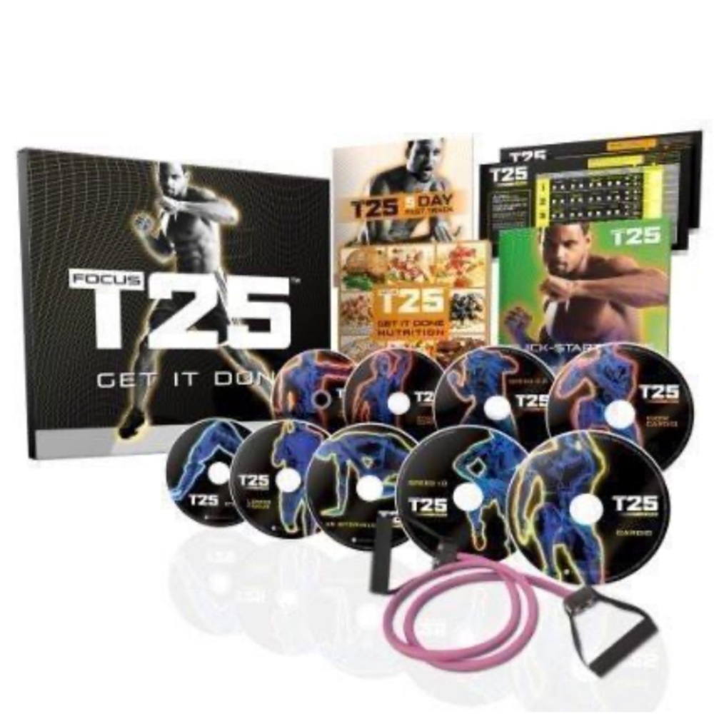 T25 by Shaun T 10 DVD Workout + Resistance Band